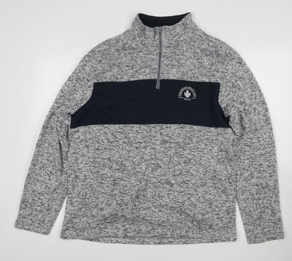 Mens UK Size L Atlas for Men Grey 1/4 Zip Sweatshirt