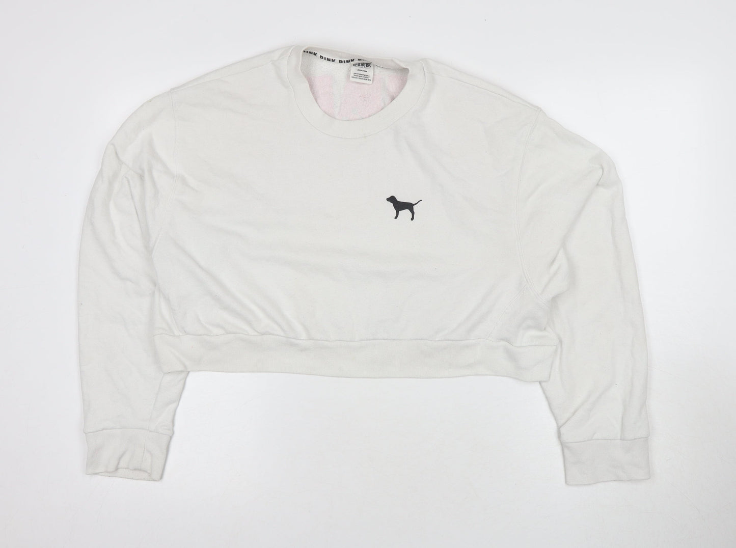 Victoria's Secret Women's White Pullover Sweatshirt L