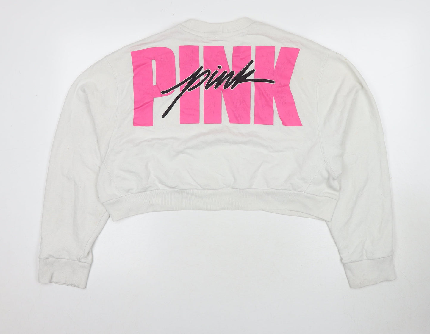 Victoria's Secret Women's White Pullover Sweatshirt L