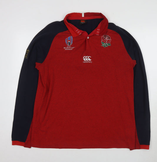 Canterbury Men's Red Rugby Polo M