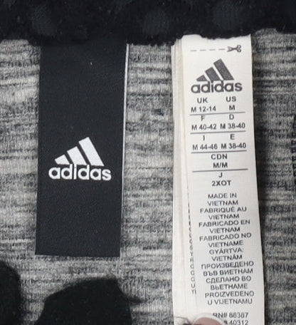 Adidas Grey Full Zip Hoodie M Unisex Comfortable