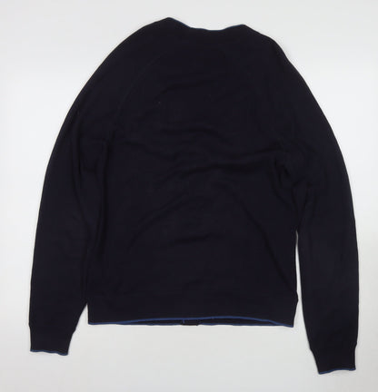 Ted Baker Men's Black Cardigan M V-Neck Cotton