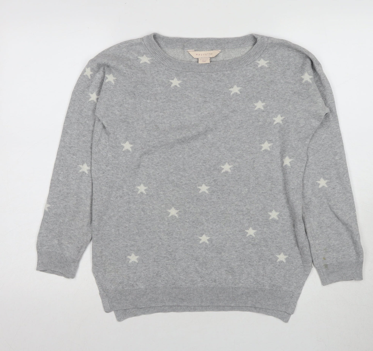 Womens UK Size 8 Mauvette Grey Pullover Jumper