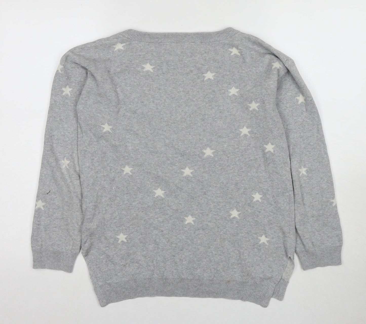 Womens UK Size 8 Mauvette Grey Pullover Jumper