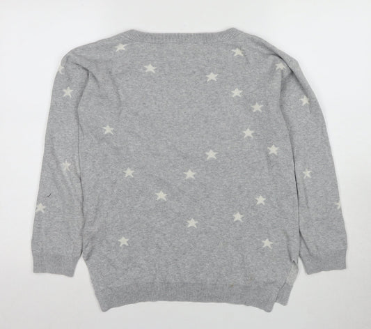 Womens UK Size 8 Mauvette Grey Pullover Jumper