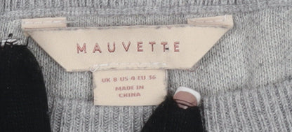 Womens UK Size 8 Mauvette Grey Pullover Jumper
