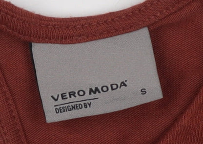 Womens UK Size S VERO MODA Brown  Blouse
