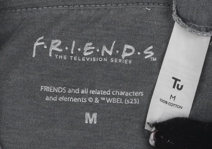 Mens UK Size M Friends Grey  T-Shirt