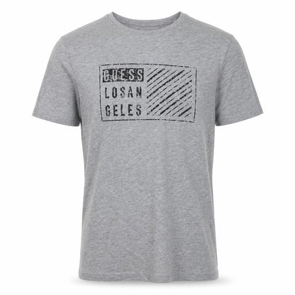 Guess Men's Grey Crew Neck T-Shirt M Los Angeles Logo