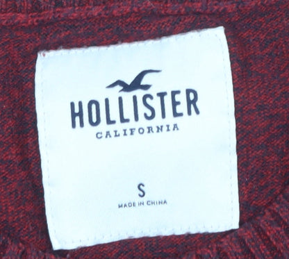 Hollister Men's Red Knit Pullover Jumper, Size S