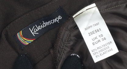 Kaleidoscope Women's Brown Cropped Trousers, Size 10