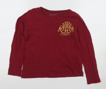 Harry Potter Boys Red Long Sleeve Graphic T-Shirt 12 Years