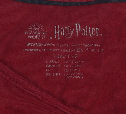 Harry Potter Boys Red Long Sleeve Graphic T-Shirt 12 Years