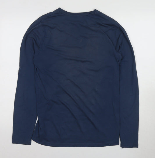 Mountain Warehouse Men's Blue Graphic Long Sleeve Tee