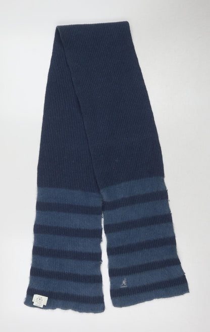 Kangol Unisex Blue Striped Wool Scarf One Size