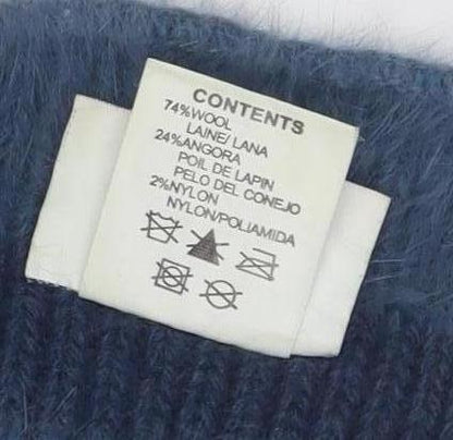 Kangol Unisex Blue Striped Wool Scarf One Size