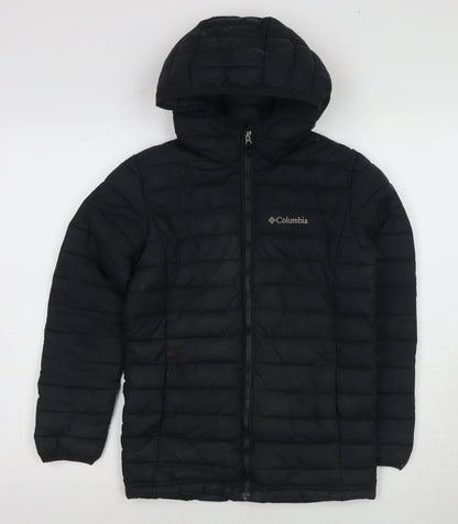 Columbia Black Unisex Kids Puffer Jacket M Winter Wear
