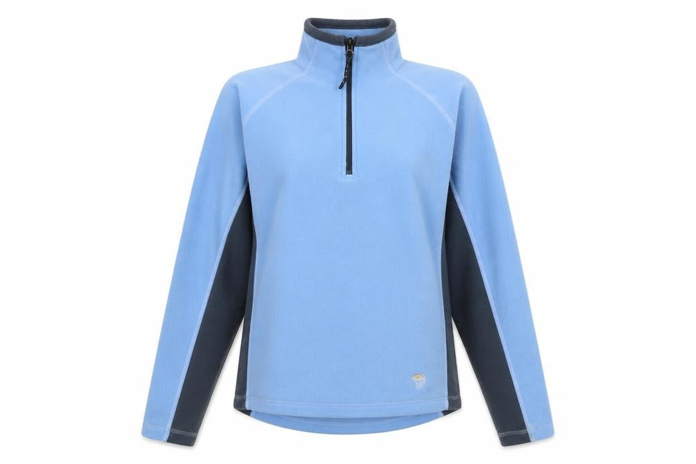Front view of Mountain Hard Wear Blue XS Pullover Fleece Sweatshirt unisex