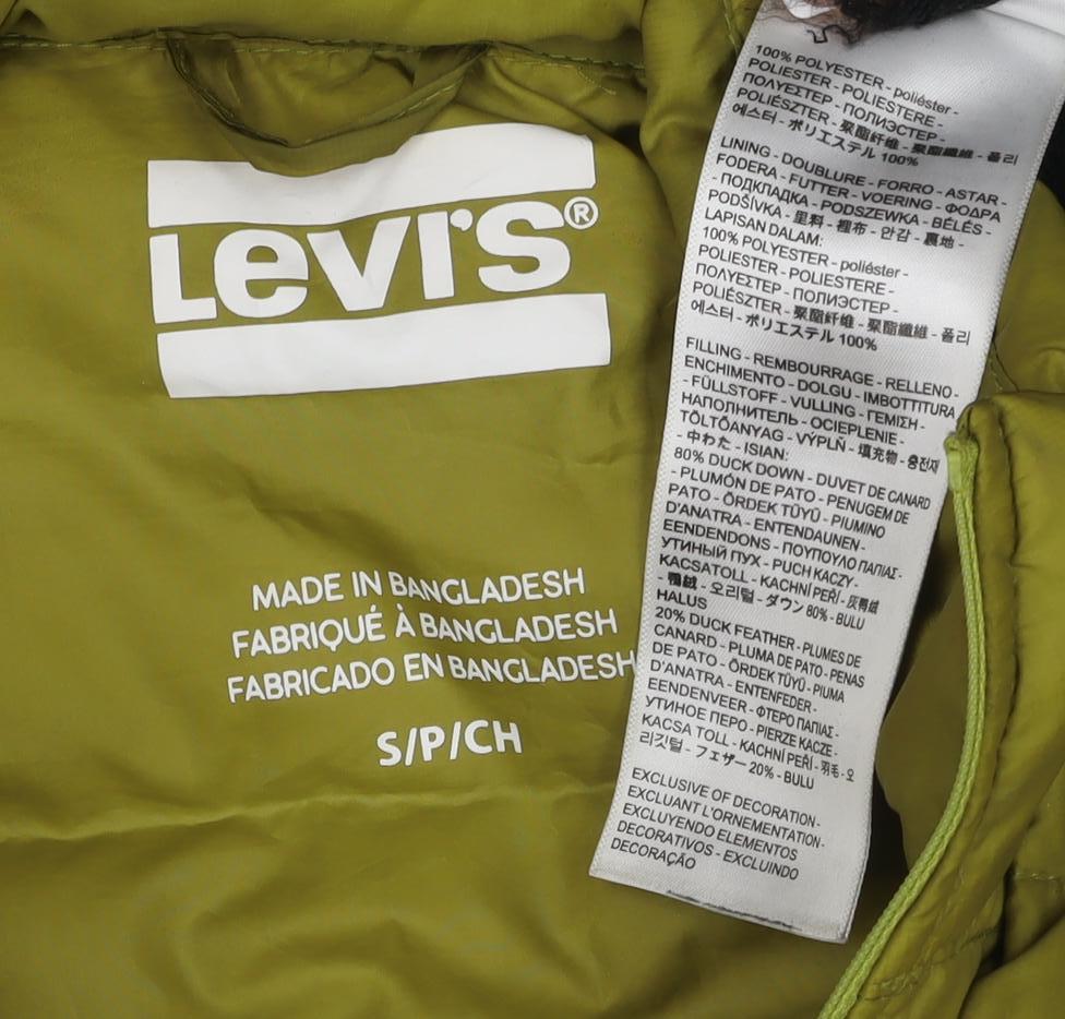 Mens UK Size S Levi's Green Puffer Jacket