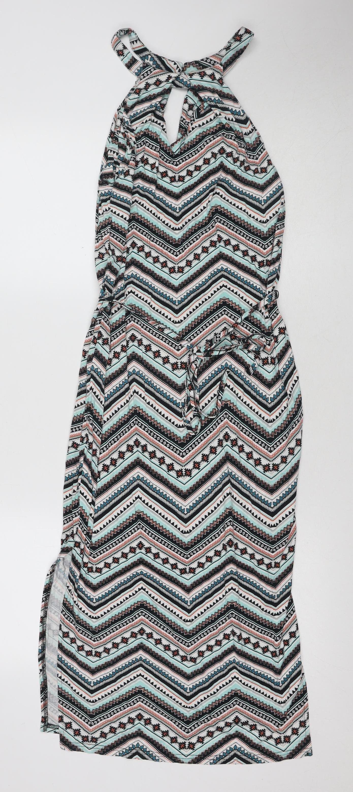 Oasis Women's Multicoloured Halter Dress XS