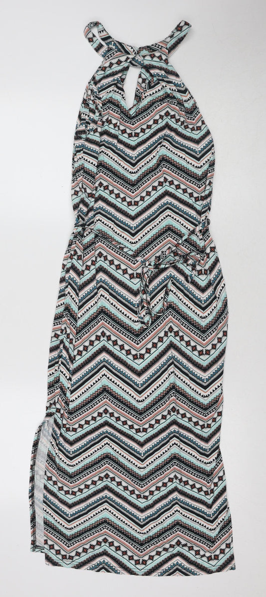 Oasis Women's Multicoloured Halter Dress XS