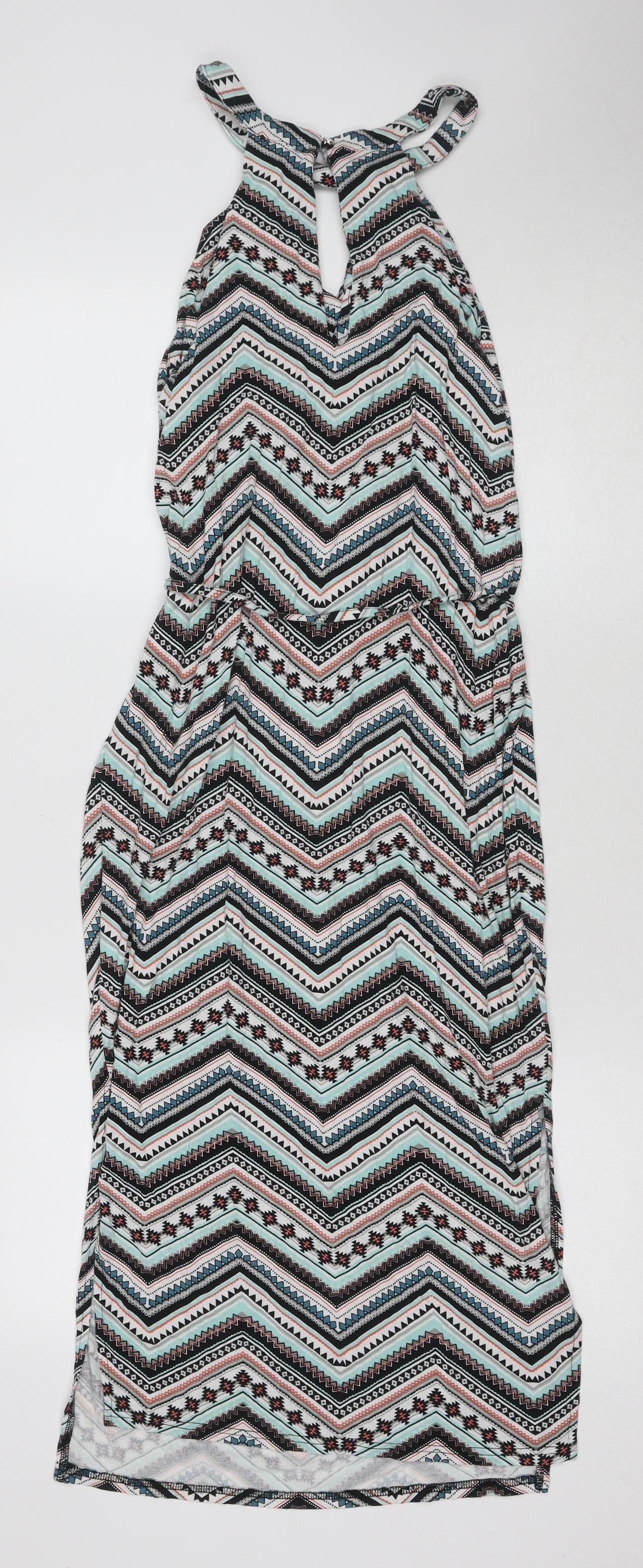 Oasis Women's Multicoloured Halter Dress XS