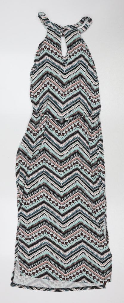 Oasis Women's Multicoloured Halter Dress XS