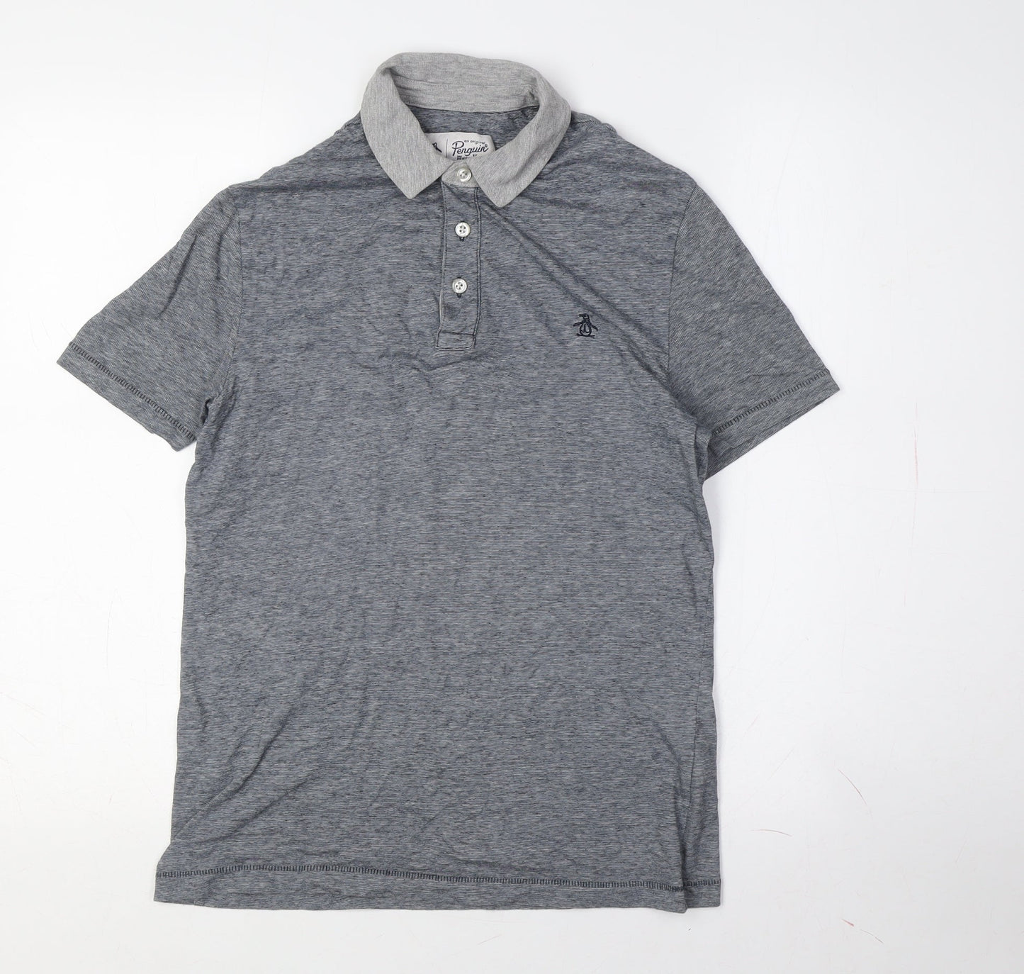 Original Penguin Men's Grey Polo Shirt Size S