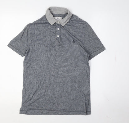Original Penguin Men's Grey Polo Shirt Size S