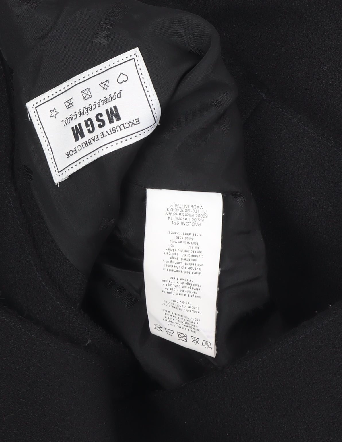MSGM Women's Black Motorcycle Jacket - Slim Fit, M