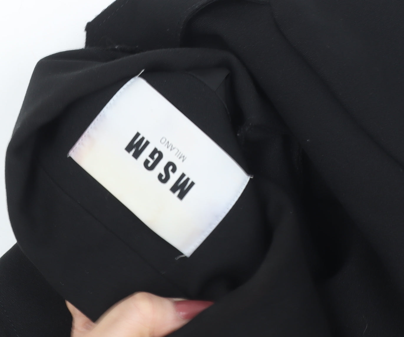 MSGM Women's Black Motorcycle Jacket - Slim Fit, M