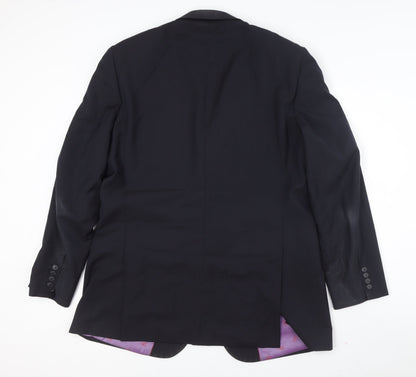 Mens UK Size 44 Brook Taverner Regular Black Suit Jacket