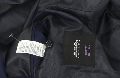 Mens UK Size 34 Burton Regular Blue Suit Jacket