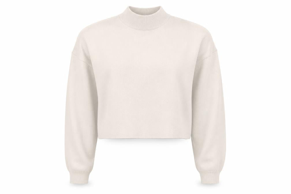 Womens UK Size 2XS Bershka Beige Pullover Jumper