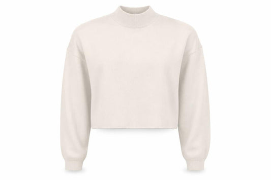 Womens UK Size 2XS Bershka Beige Pullover Jumper