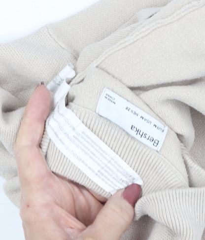 Womens UK Size 2XS Bershka Beige Pullover Jumper