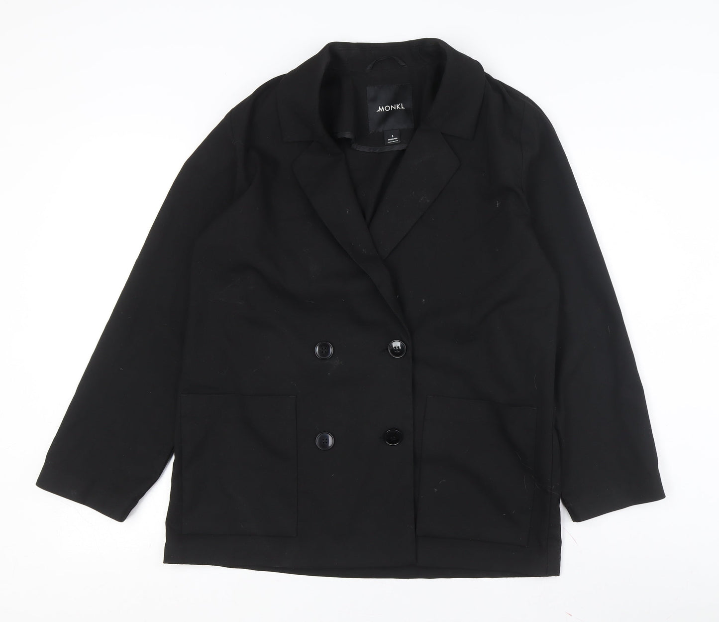 Womens UK Size S Monki Black Double Breasted