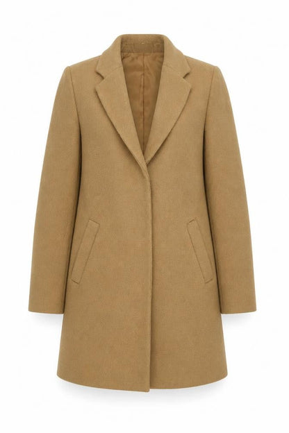 Womens UK Size 12 H&M Beige Overcoat