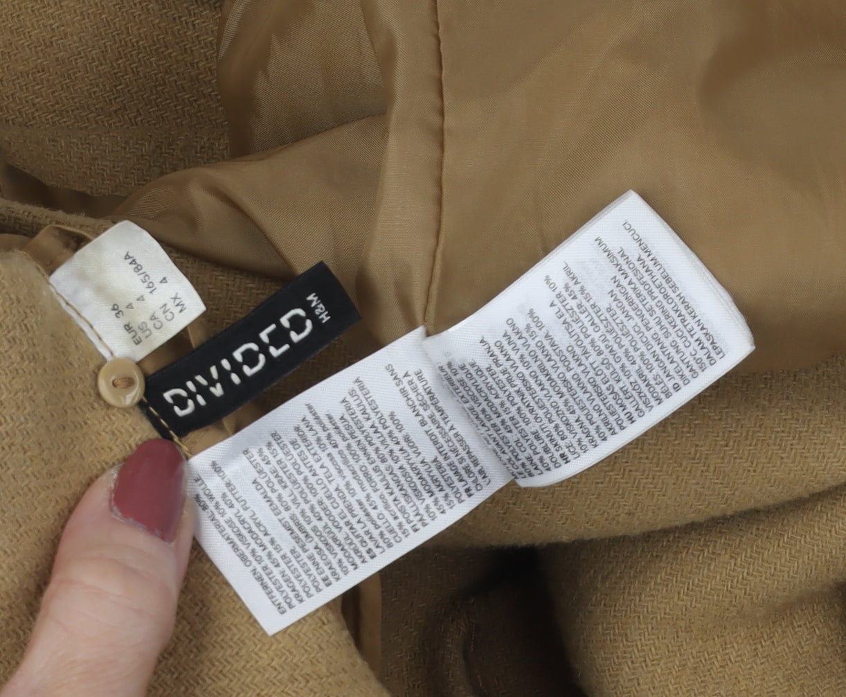 Womens UK Size 12 H&M Beige Overcoat