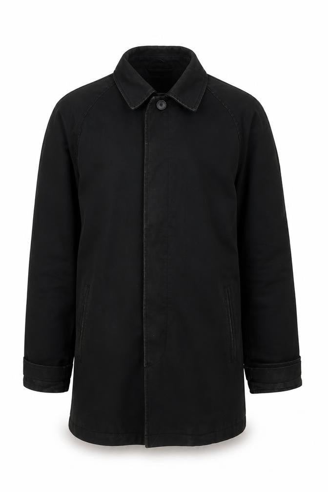 Mens UK Size S Topman Black Overcoat
