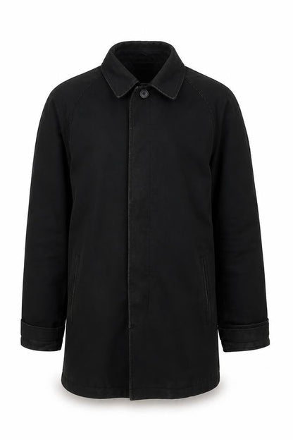 Mens UK Size S Topman Black Overcoat