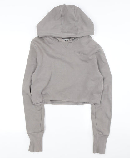 Pink Soda Women's Grey Hoodie, Size 10, Logo Accent