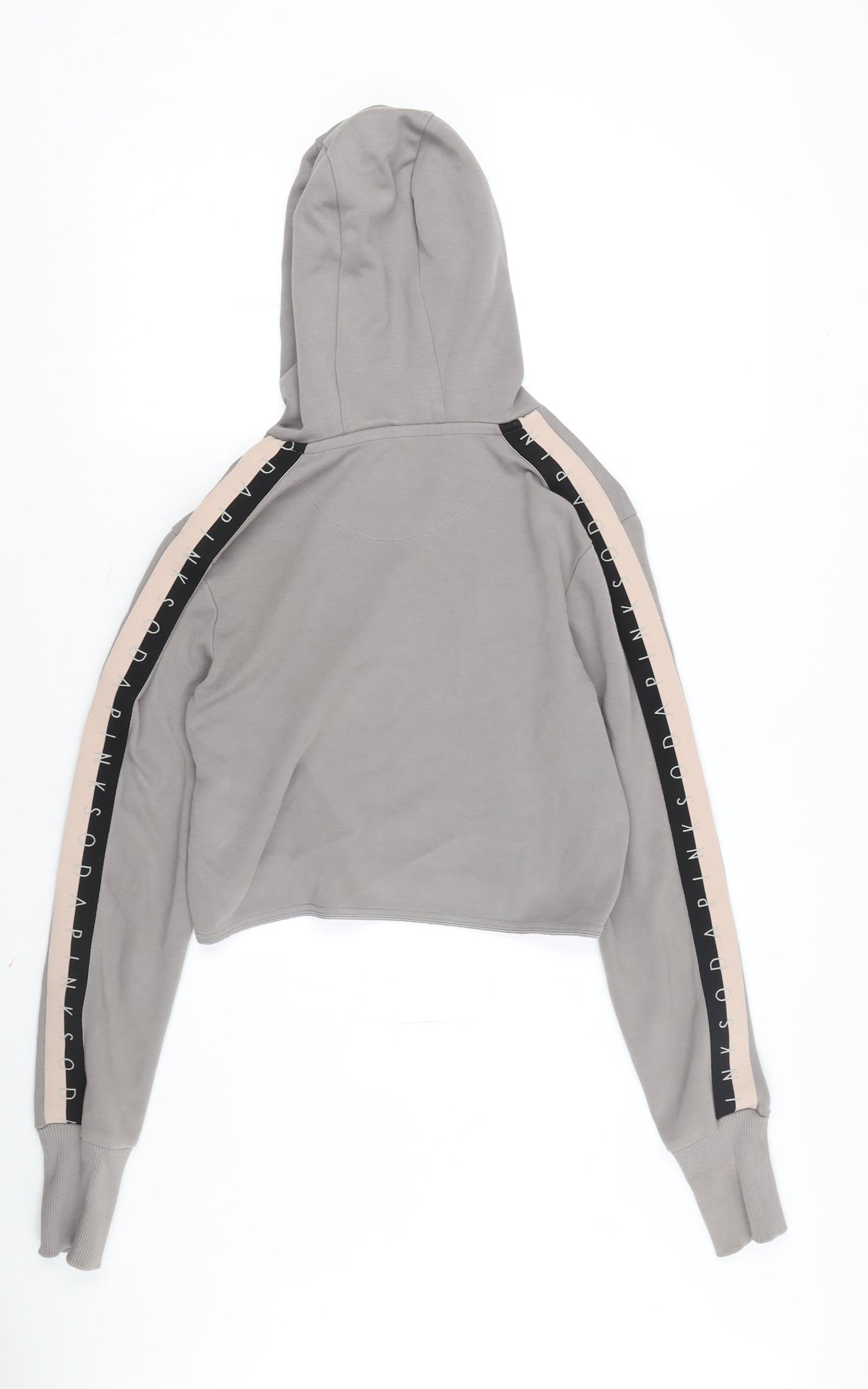 Pink Soda Women's Grey Hoodie, Size 10, Logo Accent