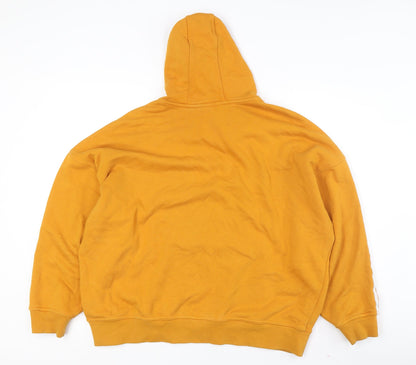Adidas Unisex Orange Pullover Hoodie Size 14