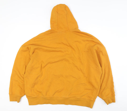 Adidas Unisex Orange Pullover Hoodie Size 14