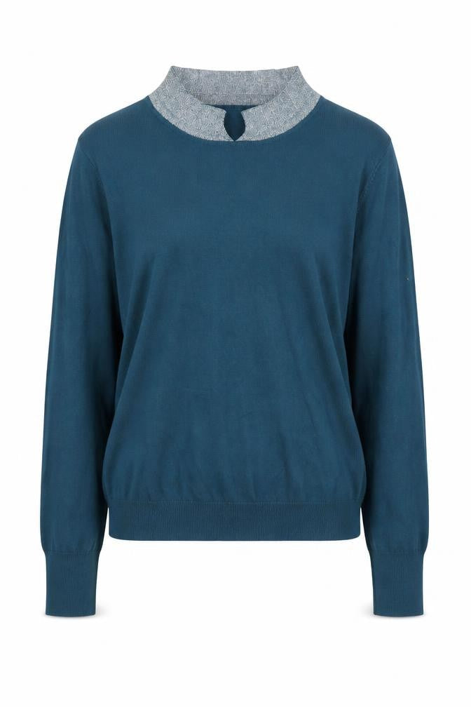 Womens UK Size M Oasis Blue Pullover Jumper