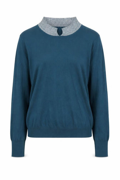 Womens UK Size M Oasis Blue Pullover Jumper
