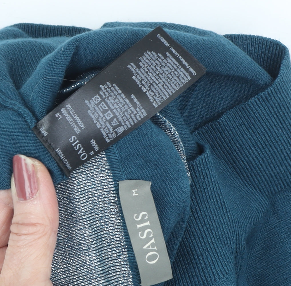 Womens UK Size M Oasis Blue Pullover Jumper