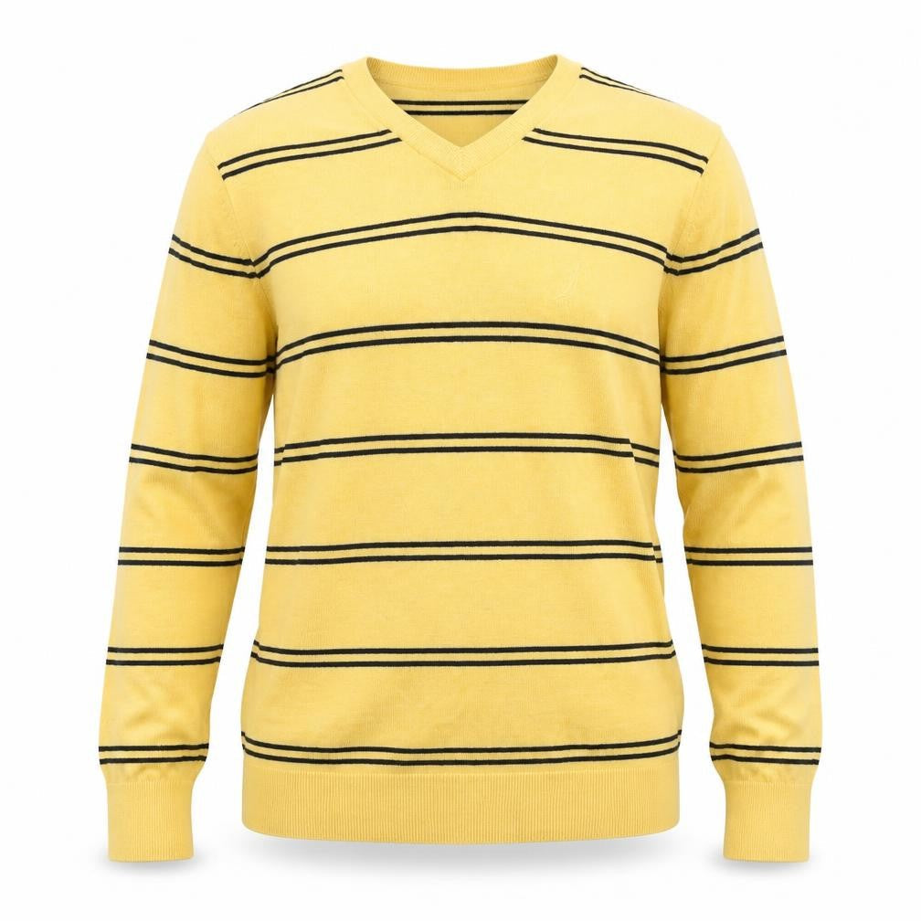 Mens UK Size M Nautica Yellow Pullover Jumper