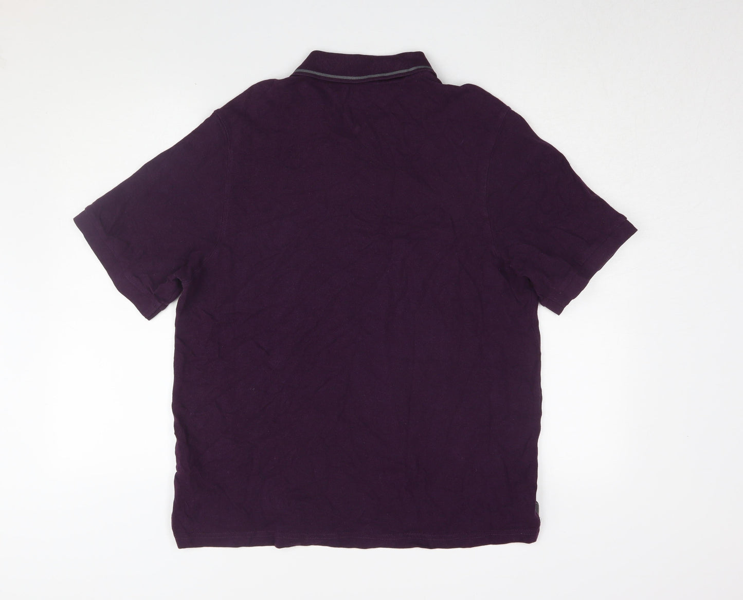 Lincoln Men's Purple XL Polo Shirt in Cotton, Short Sleeve